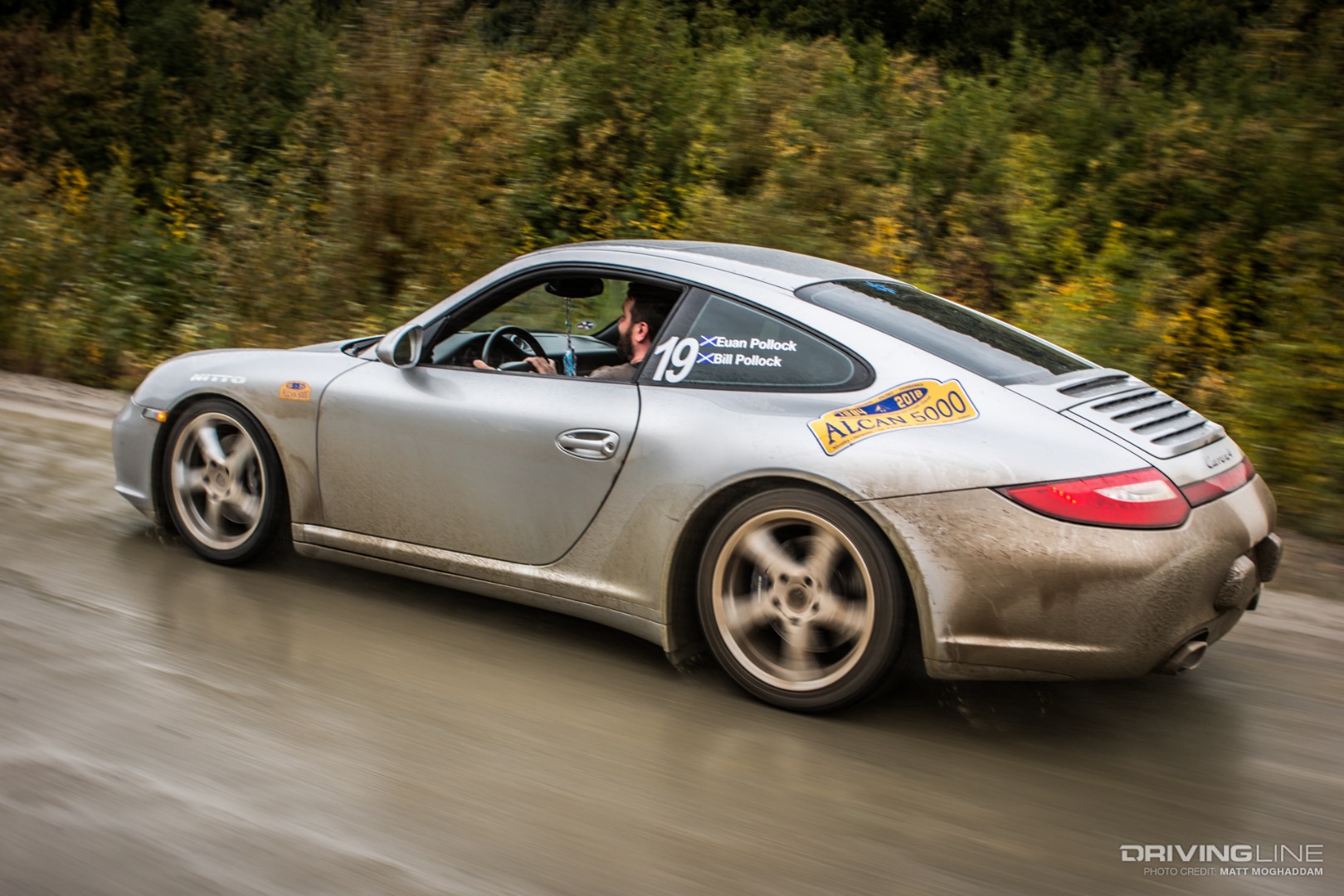 An AWD Porsche 911 on the "Top of the World" Highway in Alaska