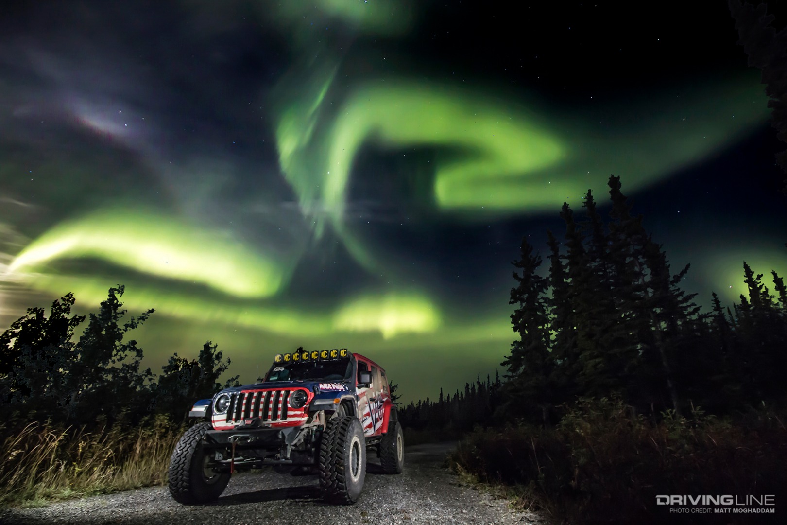 Mel Wade's JL under the Northern Lights