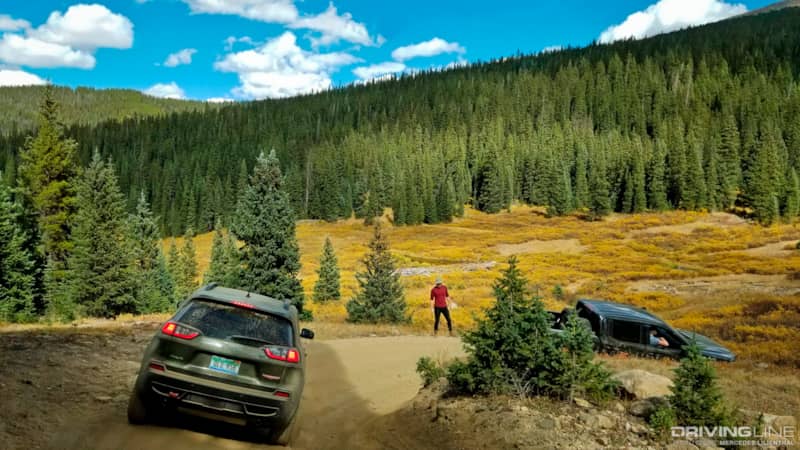 Jeep Cherokee Trailhawk on trails
