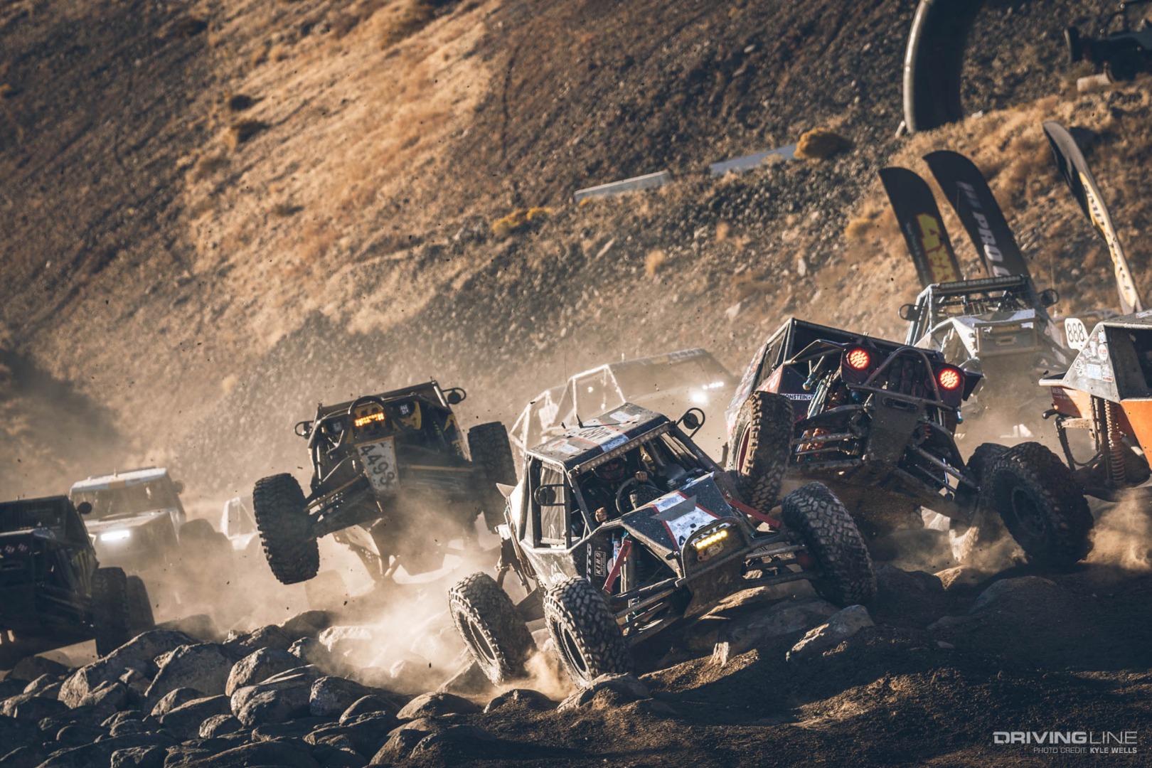 Ultra4 Nationals Pileup on Hill