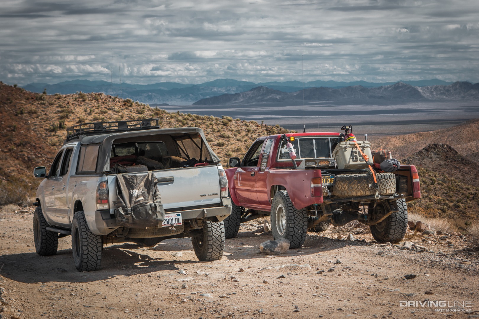 Our Toyotas on the trail