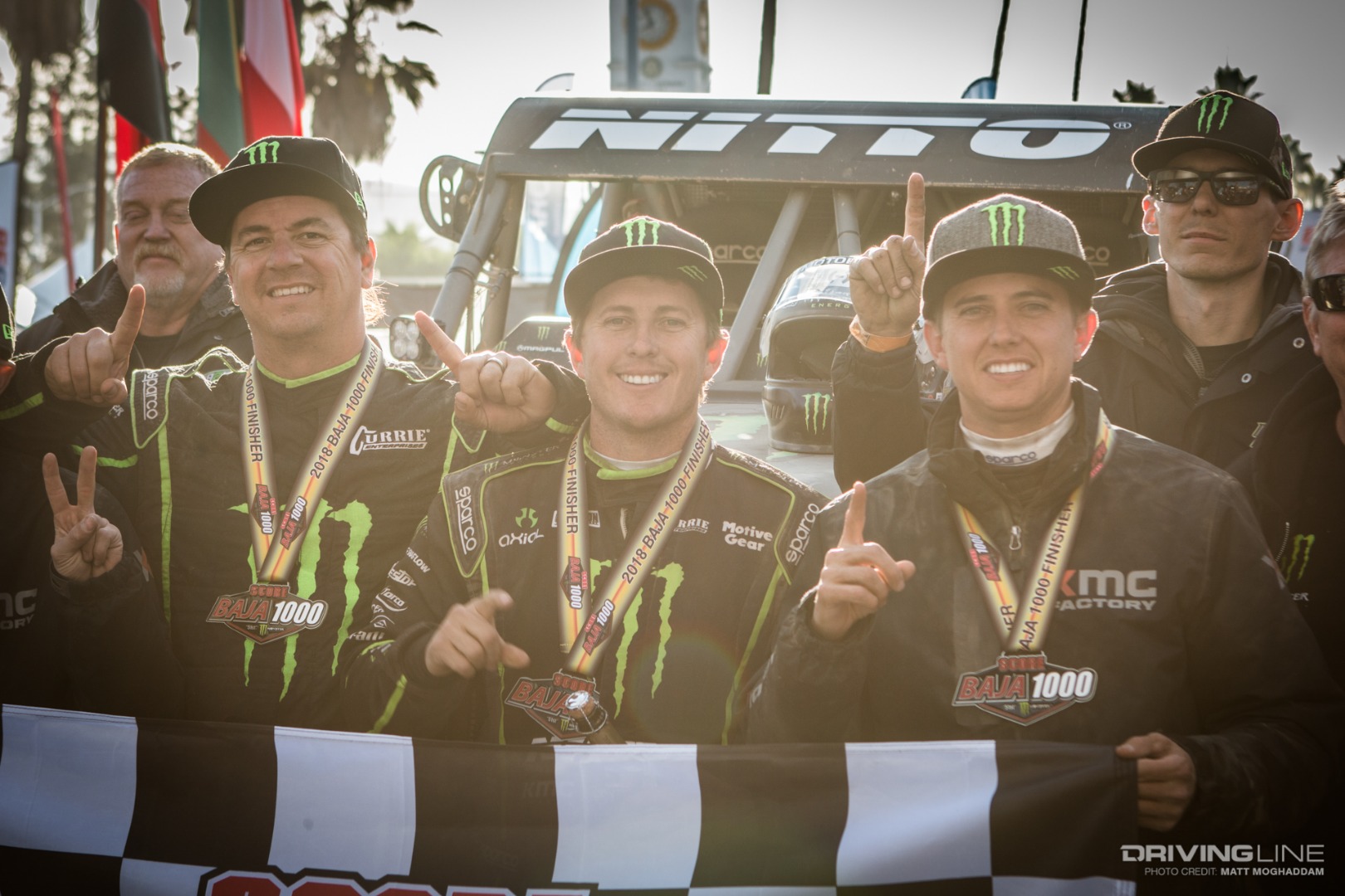 Casey and his team celebrating their win