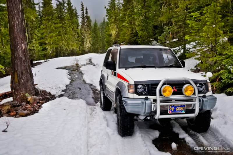 Snow and Pajero on Mt. Hood
