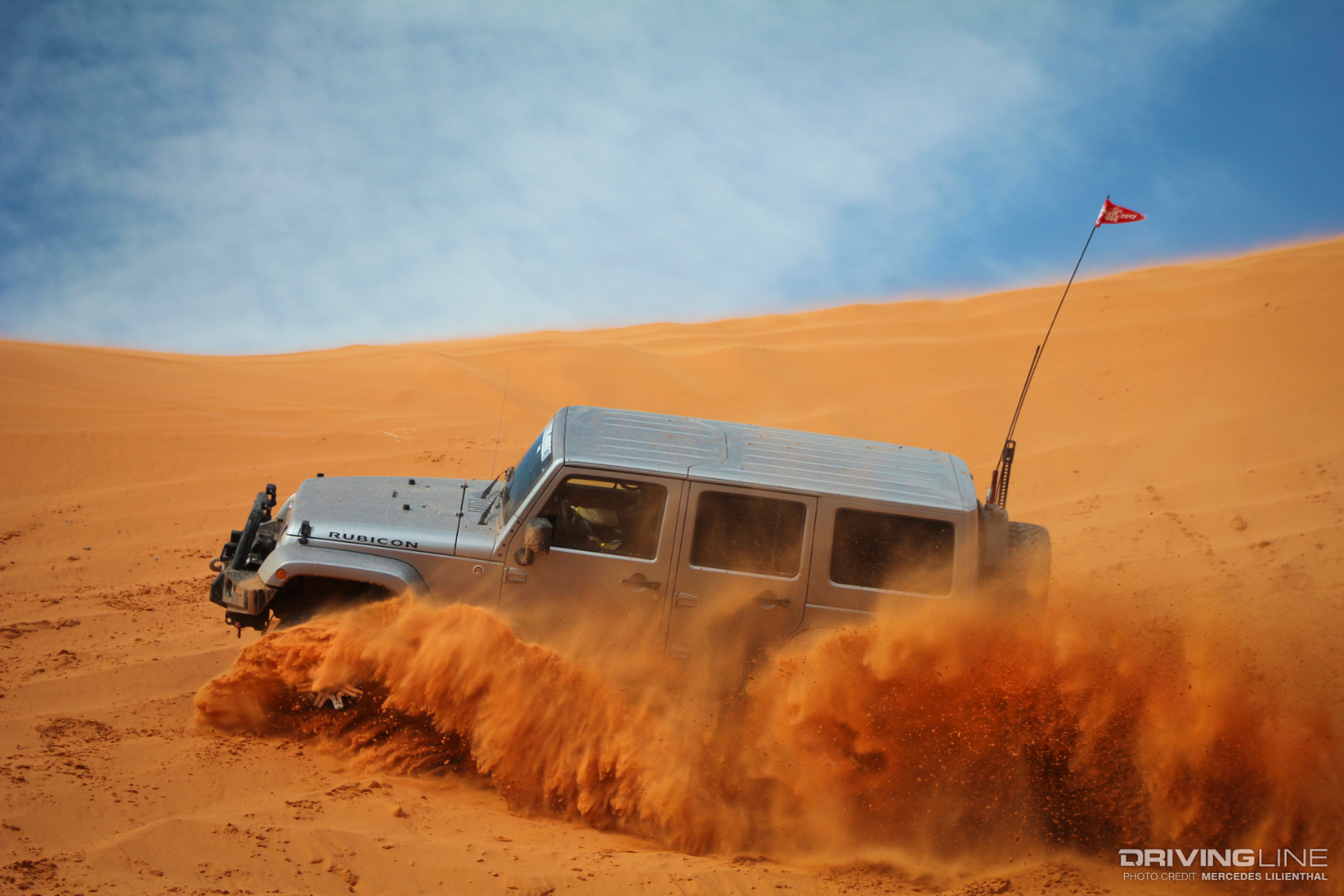 Jeep in Sand Hollow, UT dune shot 2