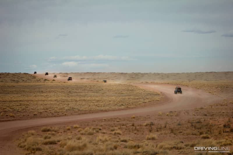 Desert trail in open land, out West