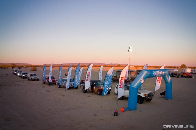 Rebelle Rally start line