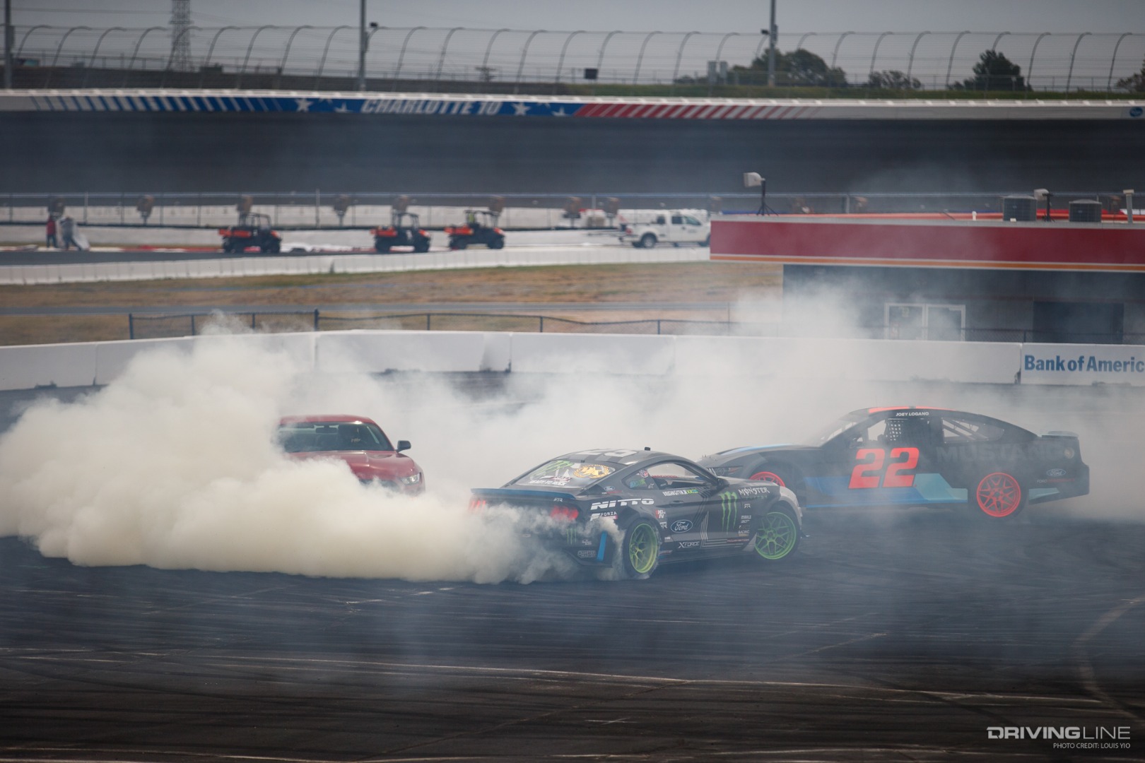 Joey Logano NASCAR Ford Mustang Vaughn Gittin Jr. Chelsea DeNofa Drifting