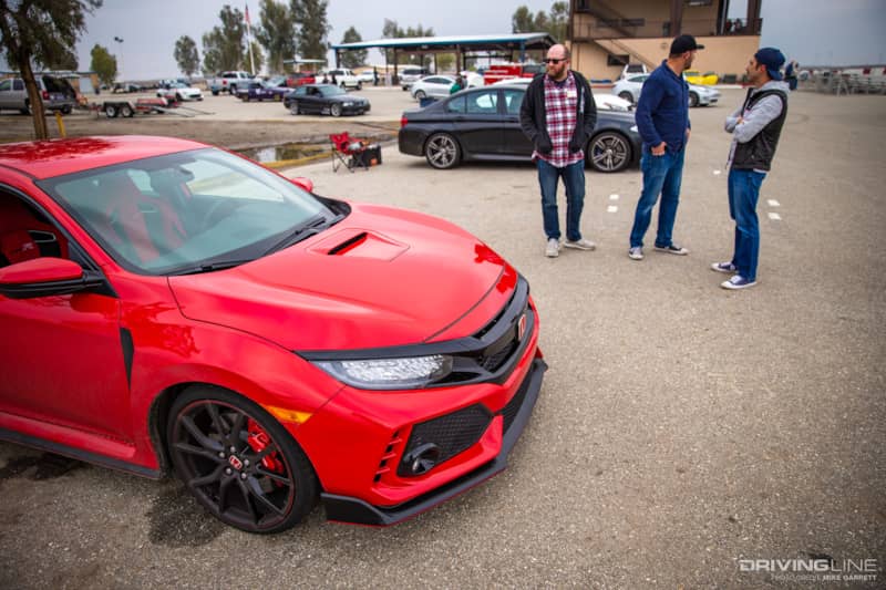 Honda Civic Type R Buttonwillow front end parking lot buttonwillow