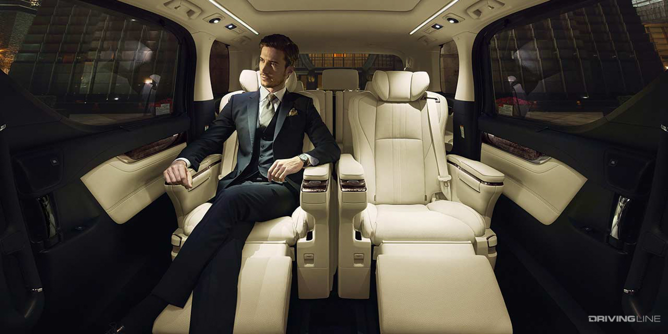 Luxurious minivan interior in Hong Kong