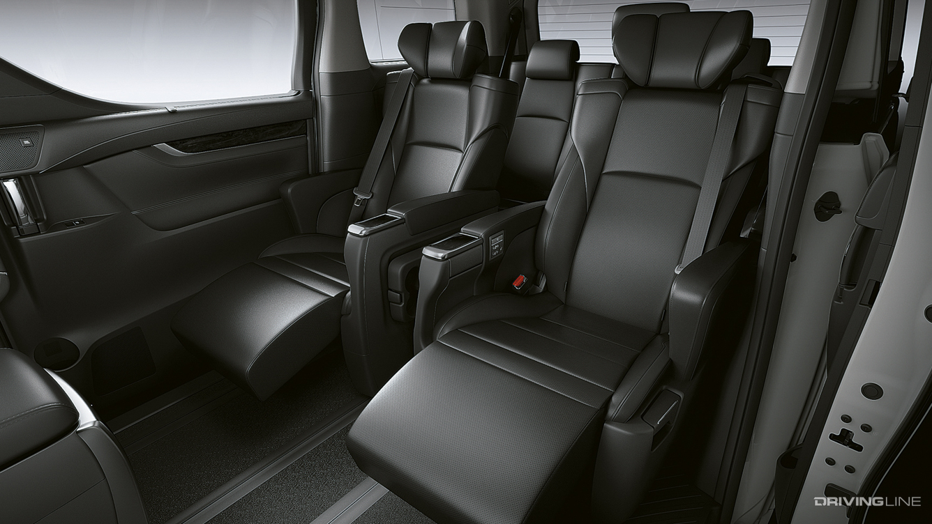 Luxury minivan interior captains chairs