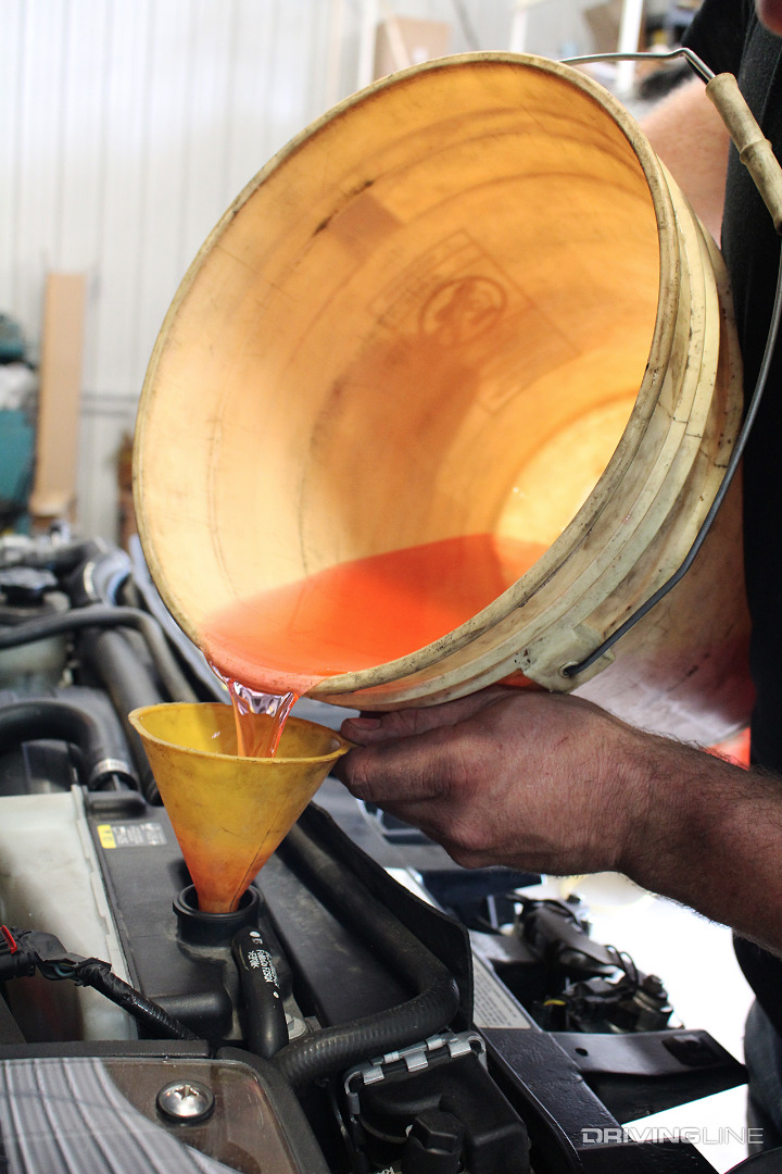 2011 Ford Power Stroke Secondary cooling system fluid