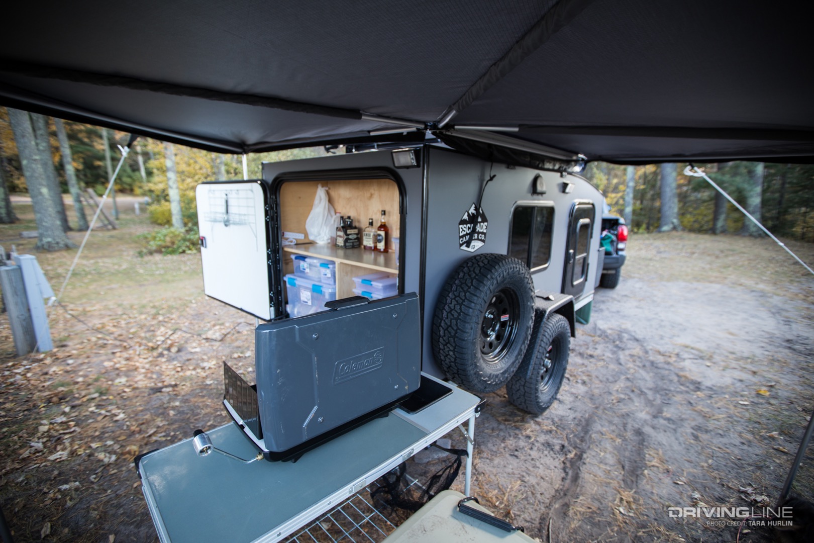 Overlanding Off-Road Camper Snow Canopy Open