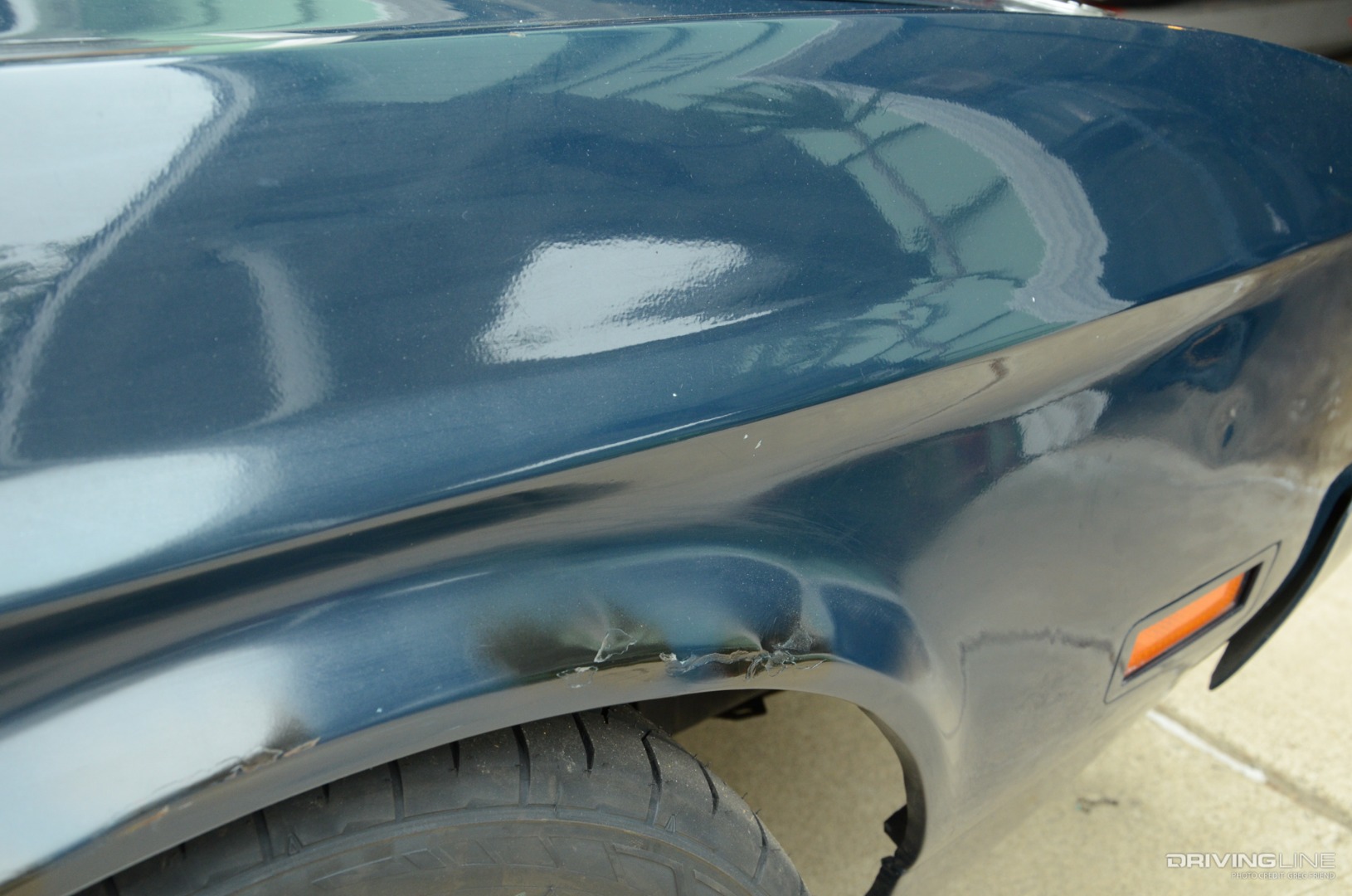 1973 Mustang Mach 1 Passenger side fender damage