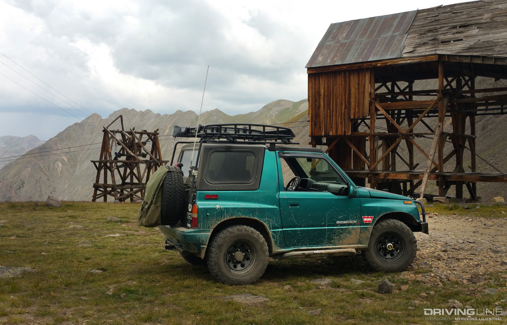 Suzuki Sidekick, aka The Teal Terror, at Buffalo Boy Tram House