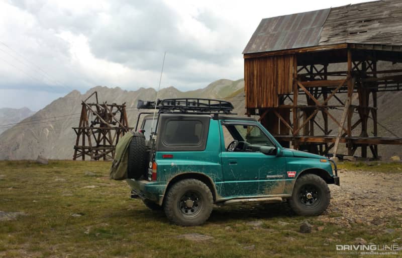 Suzuki Sidekick, aka The Teal Terror, at Buffalo Boy Tram House