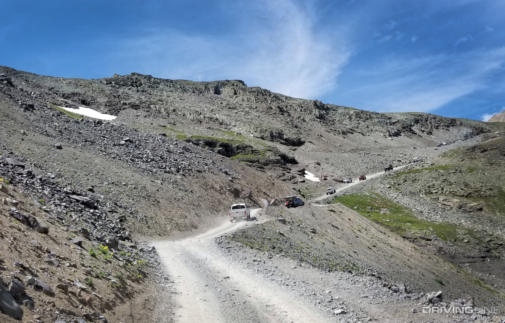 Trail leading up to Imogene Pass