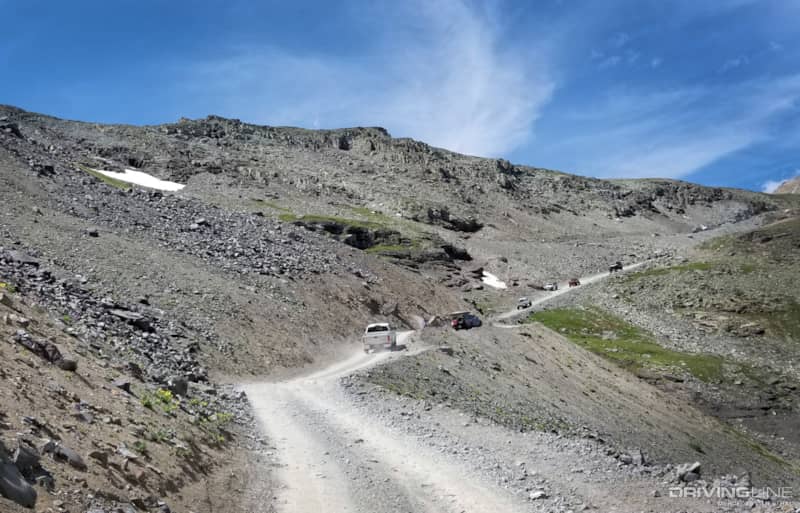 Trail leading up to Imogene Pass