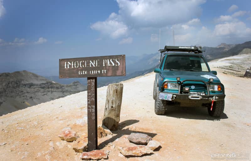 Suzuki Sidekick, aka The Teal Terror, and Imogene Pass summit