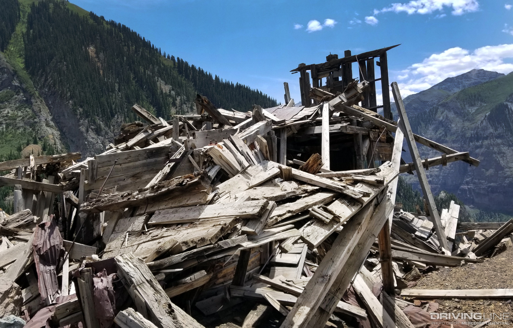 Mine ruins along Imogene Pass