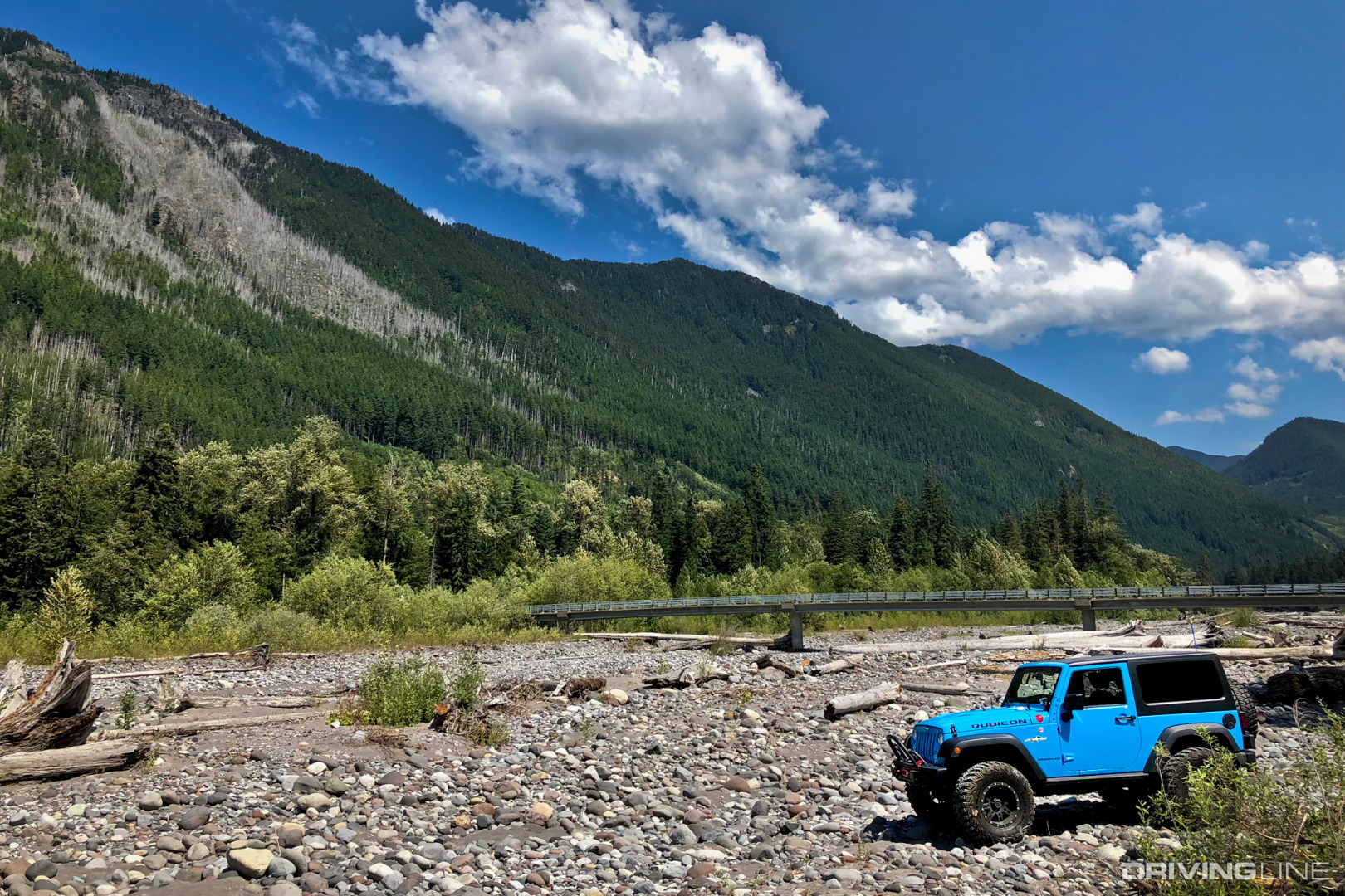 Debbie Hires and her 2017 Hydro Blue Jeep Rubicon