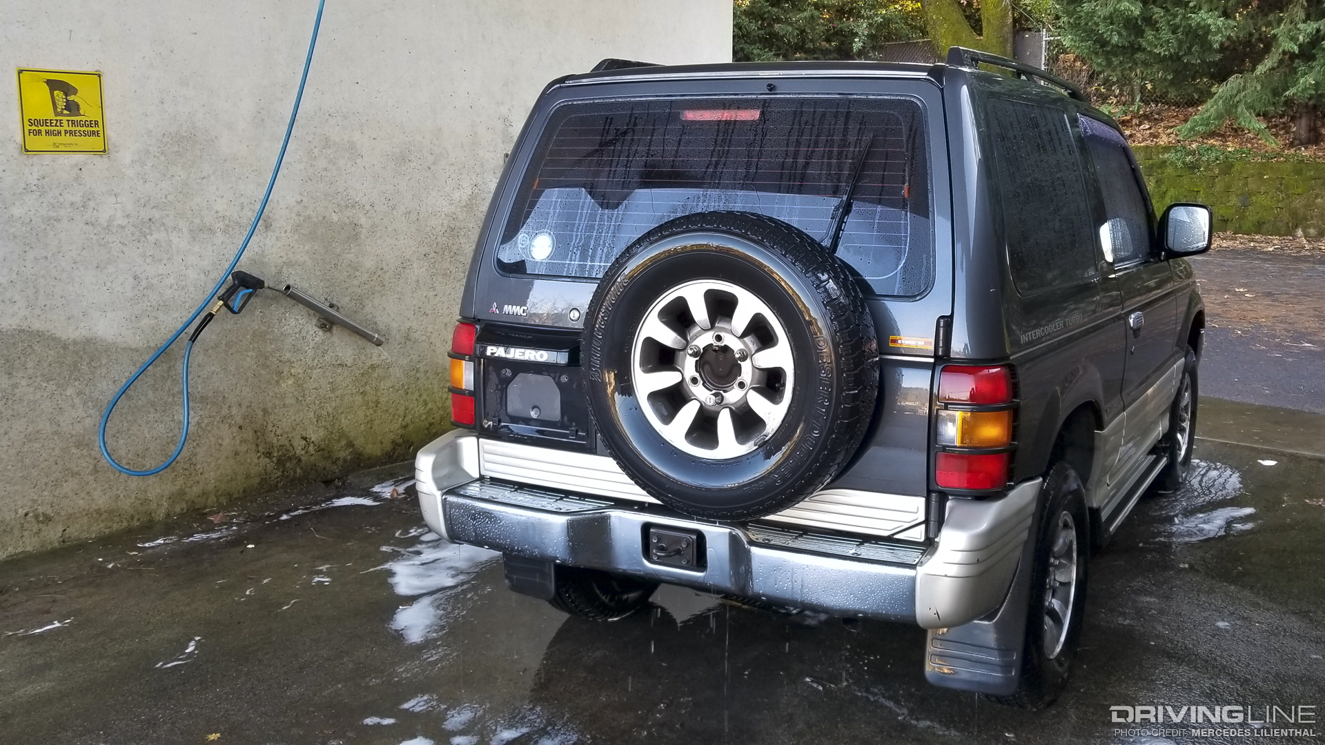 Washing road salt off Mitsubishi Pajero