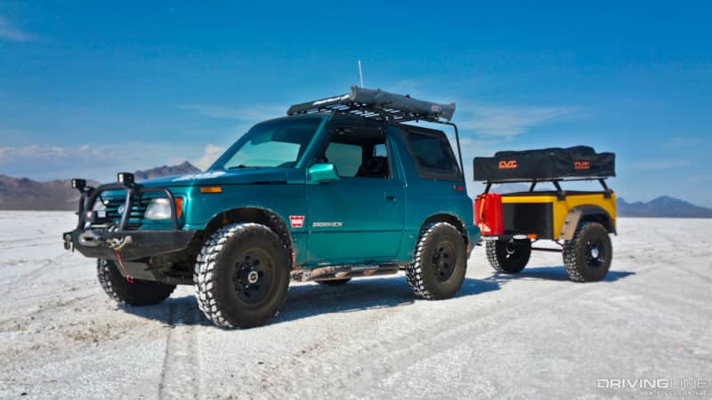 Suzuki Sidekick on Bonneville Salt Flats
