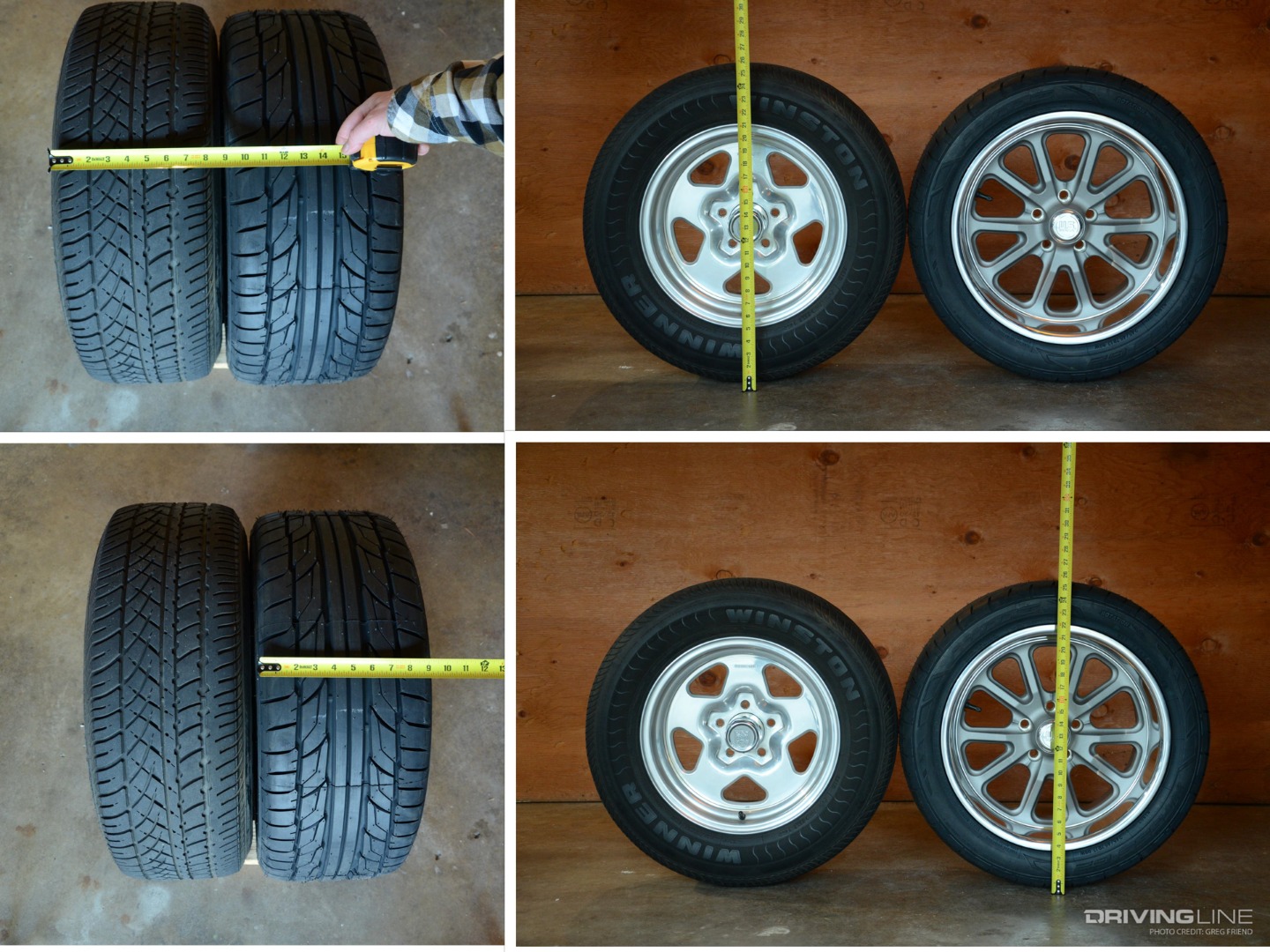 How To Measure for Custom Wheels and Tires comparison front