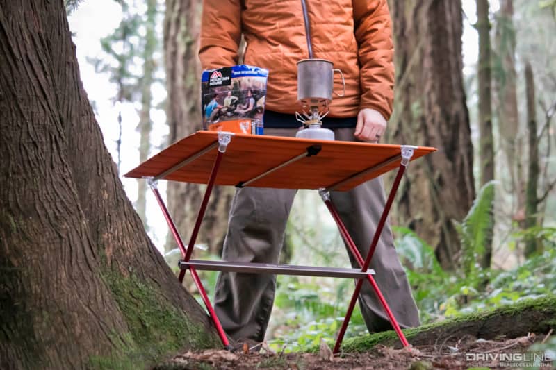 Big Agnes Soul Kitchen Camp Table in use