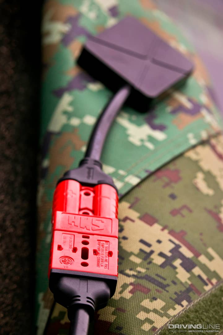 Off Grid Trek's 200W solar blanket Anderson connector