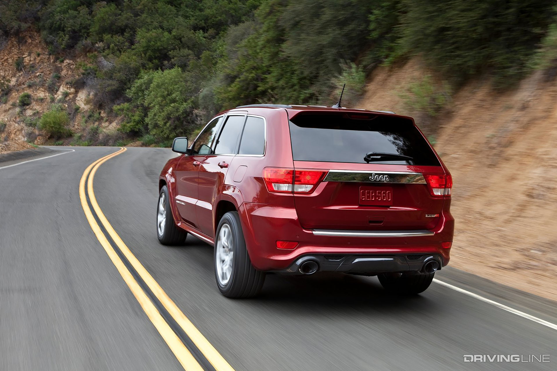 2012 Jeep Grand Cherokee SRT8 Red Rear View