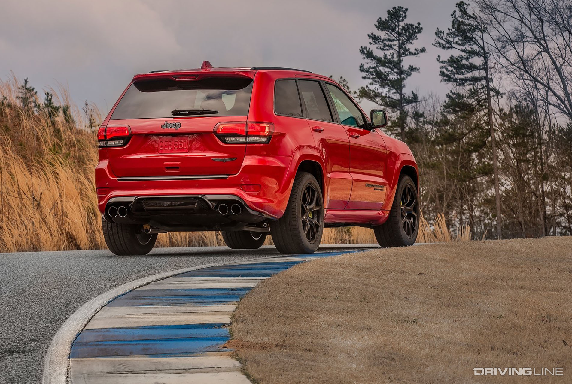 Jeep Grand Cherokee Trackhawk Red Rear View