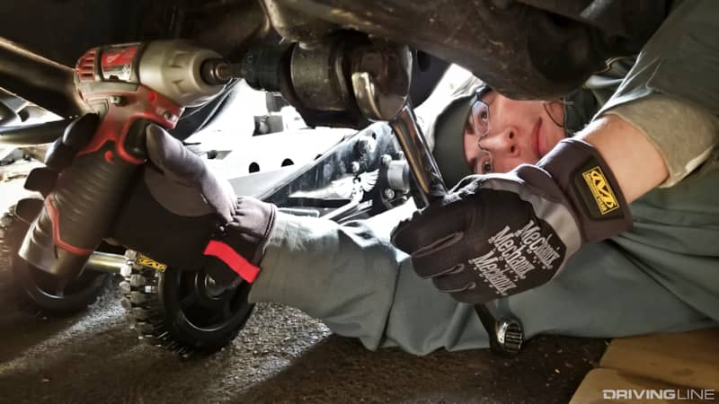 Mercedes Lilienthal loosening lower shock bolt 2