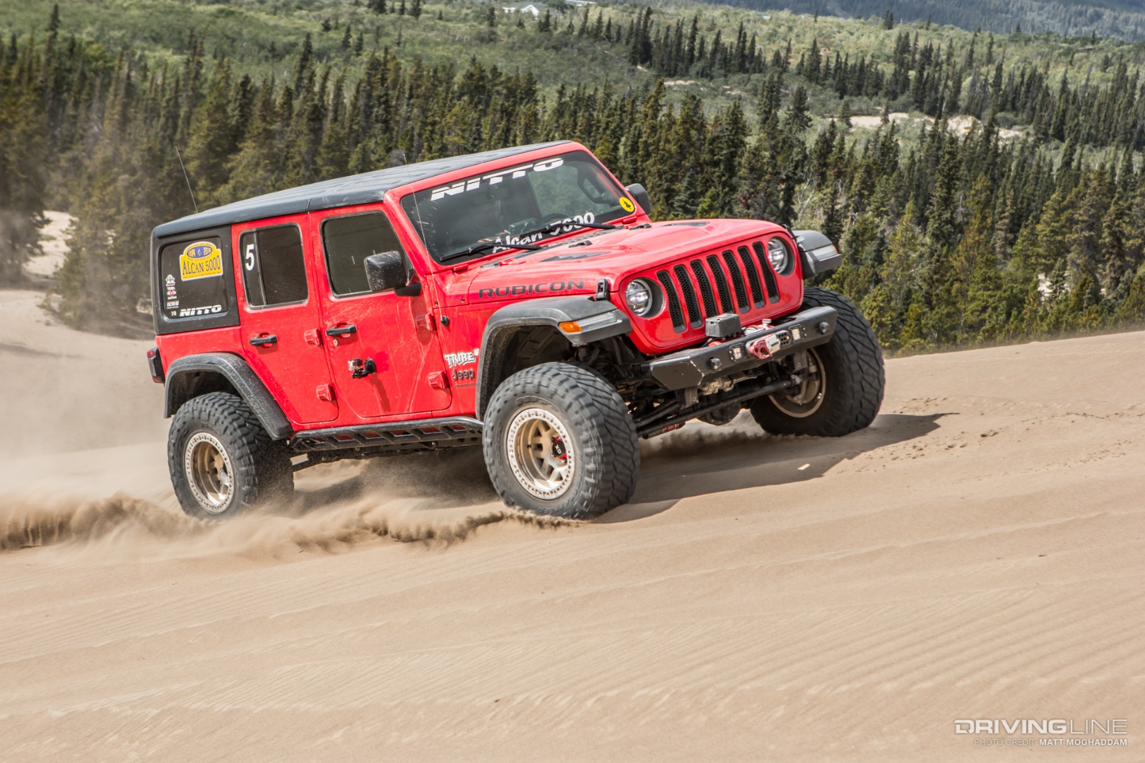 Jeep JL Rubicon on the sand