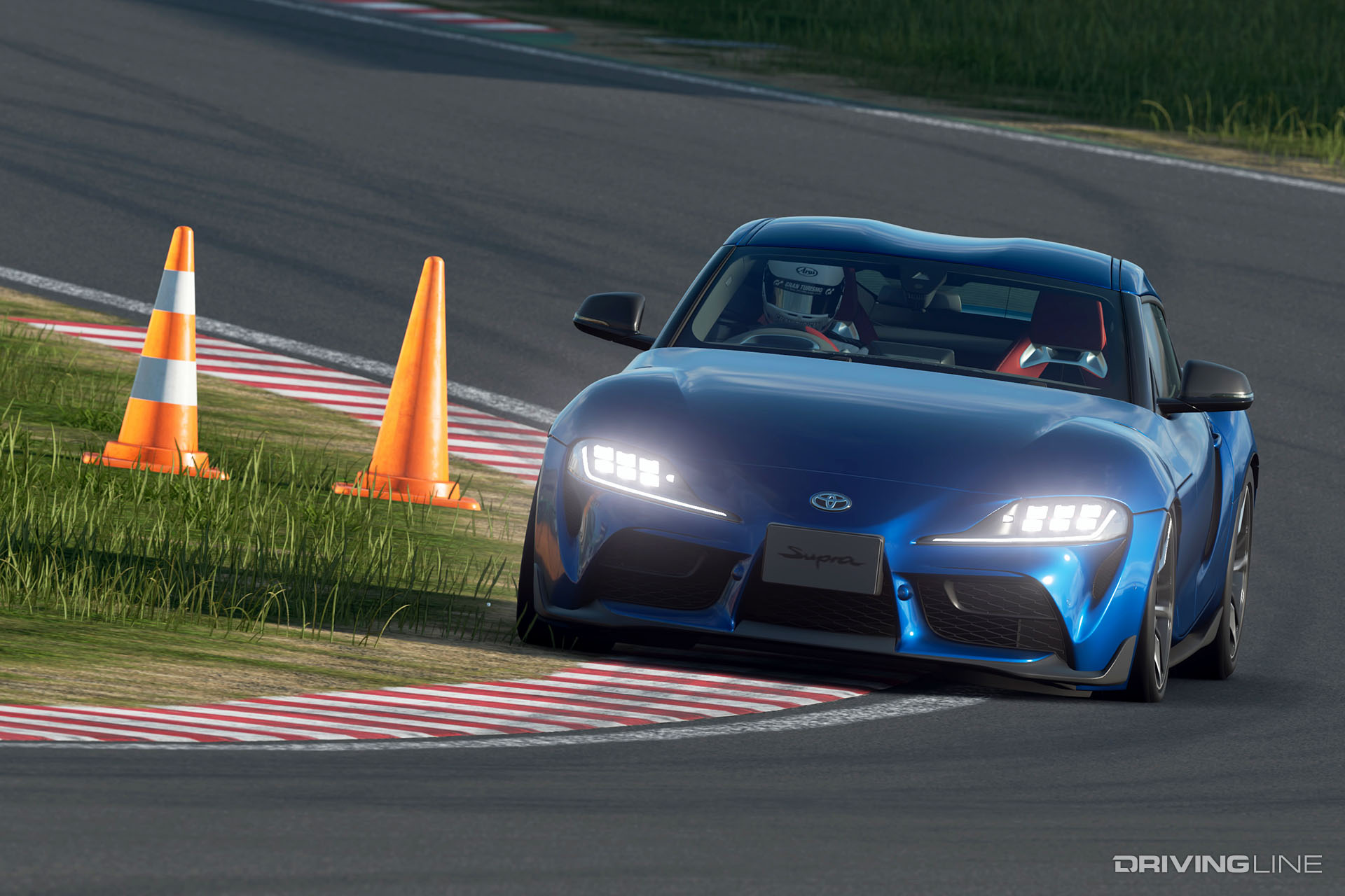 2019 Toyota Supra Blue Gran Turismo Sport Tsukuba Circuit
