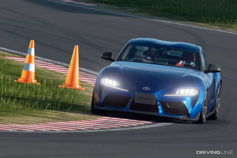 2019 Toyota Supra Blue Gran Turismo Sport Tsukuba Circuit