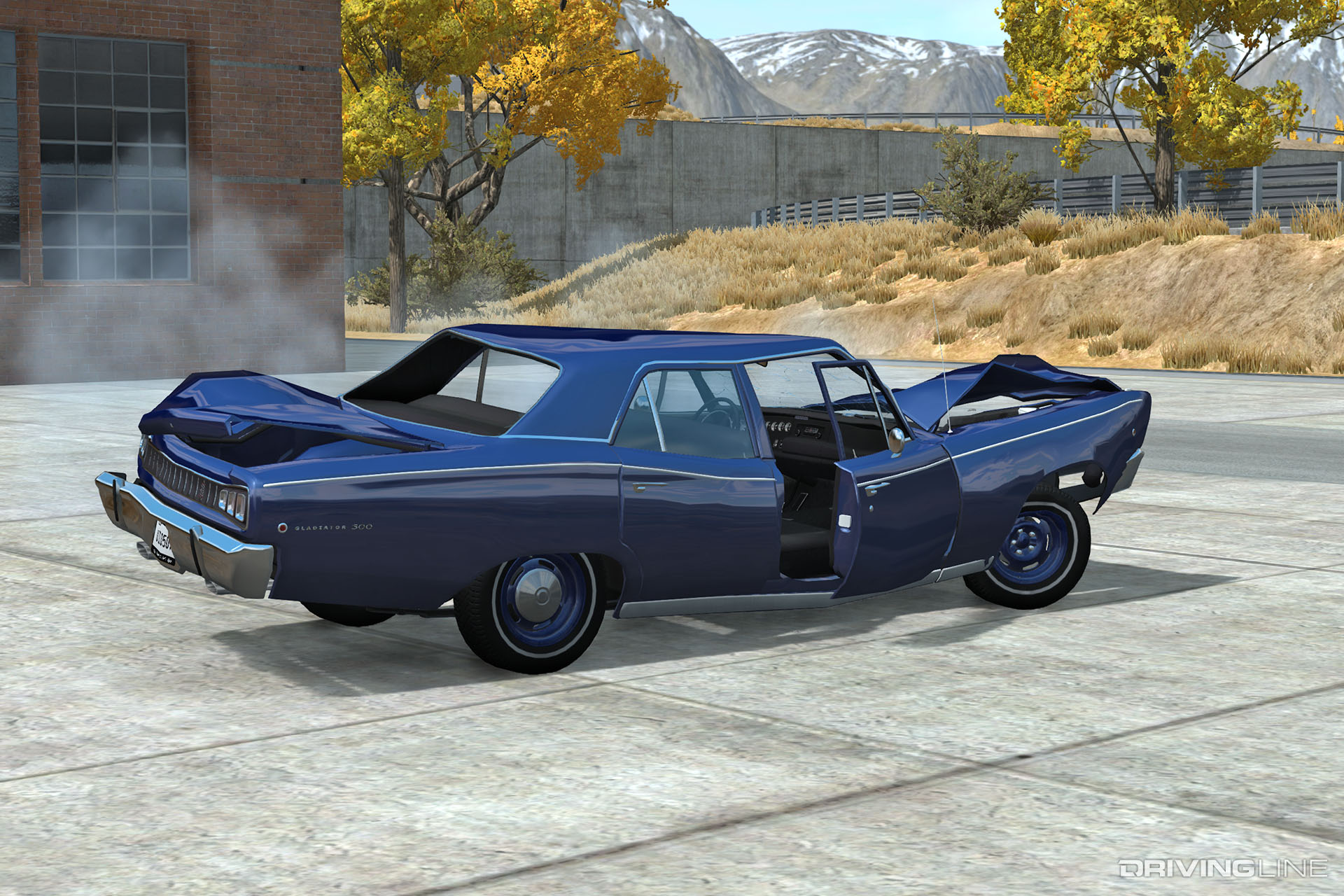 BeamNG.drive collision physics muscle car