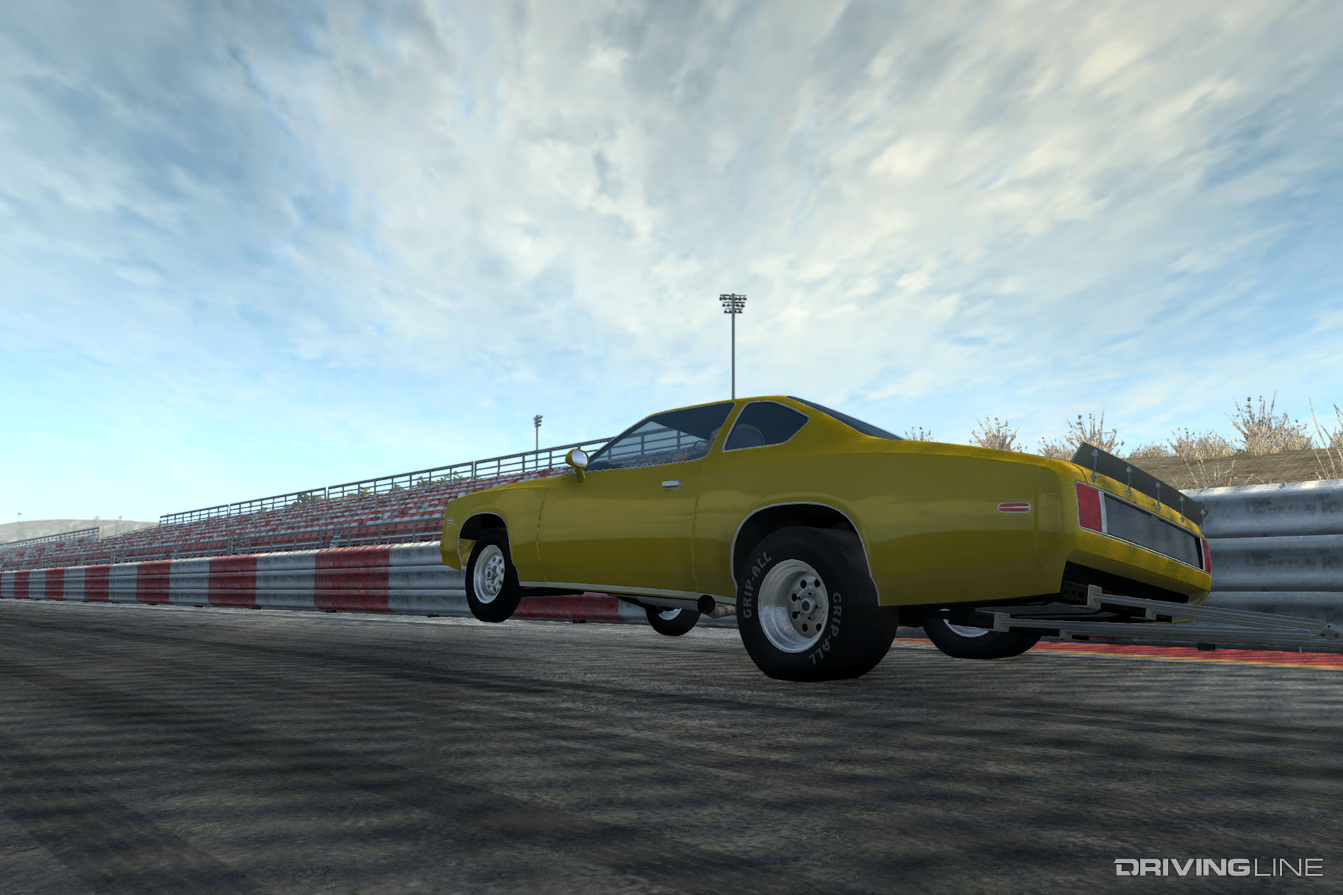 BeamNG.drive drag race muscle car wheelie