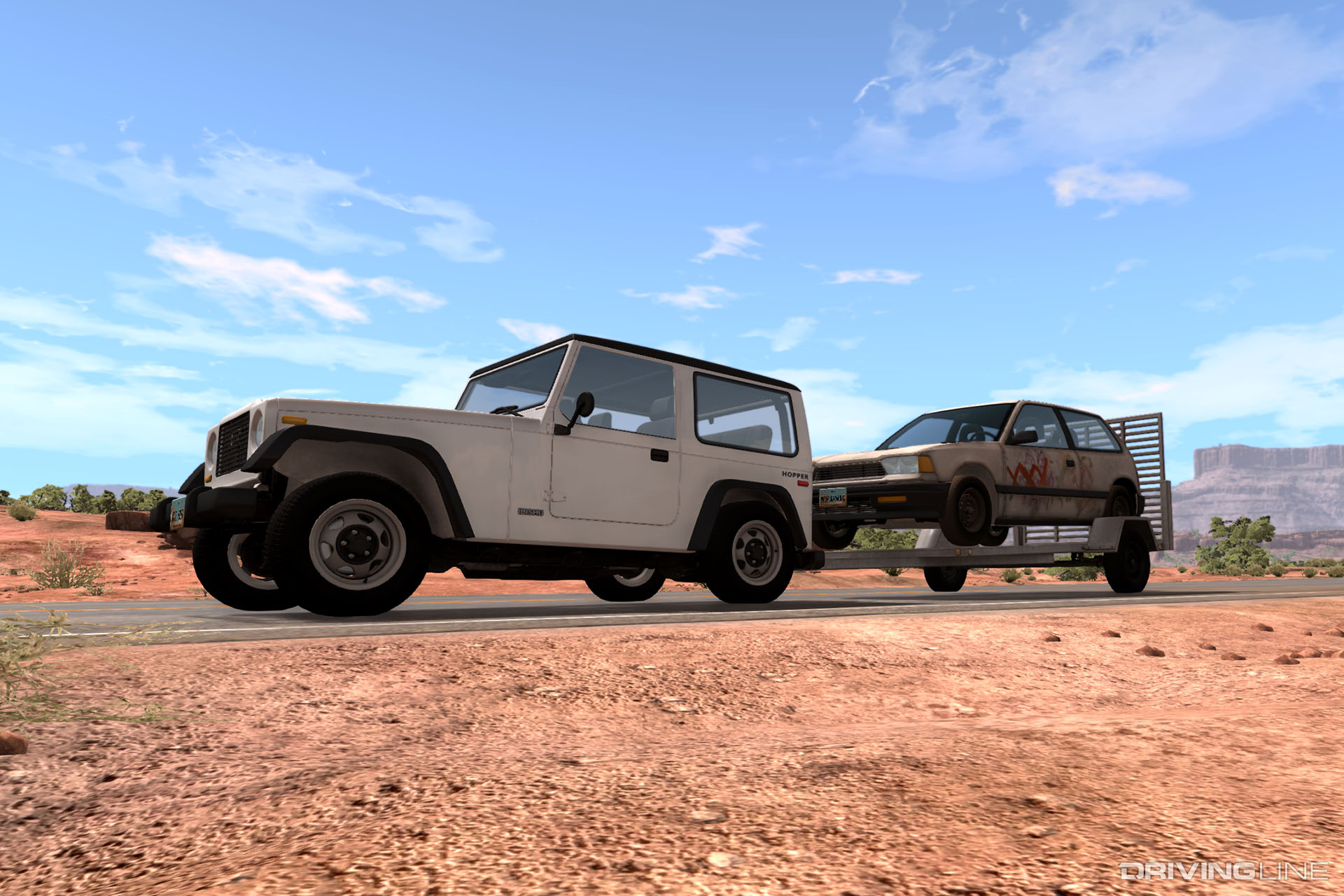 BeamNG.drive Jeep Towing