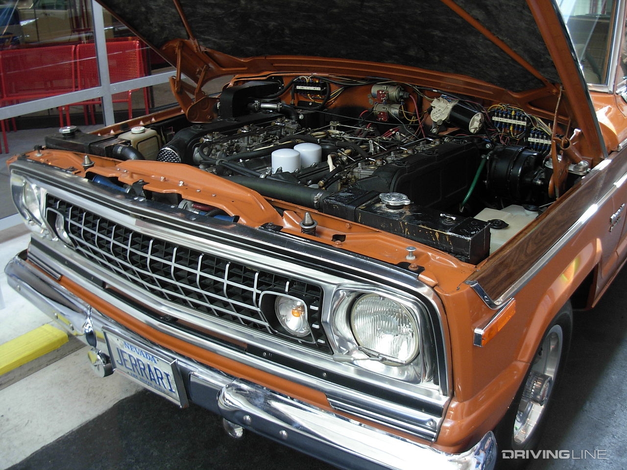 1977 Jerrari Jeep Wagoneer with a Ferrari V12.