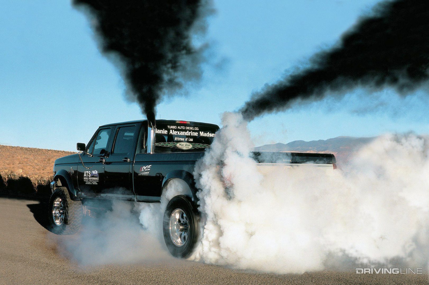 Richard Madsen's 1995 Ford F-350 12-Valve Cummins Burning Out