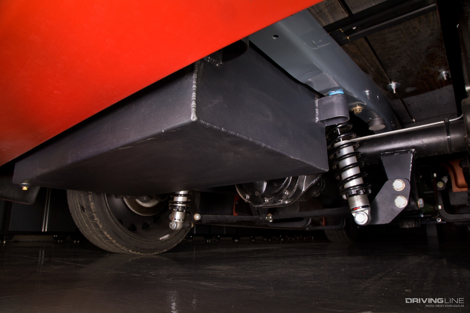 modified 1955 F-100 gas tank, rear axle under carriage