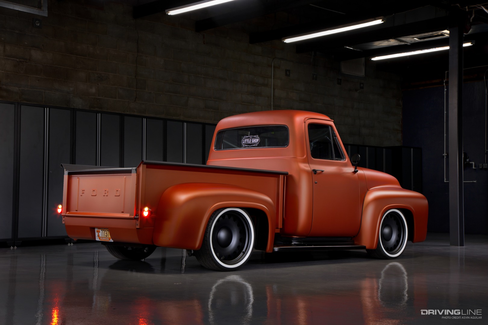 Burnt Orange F100 rear three quarter shot