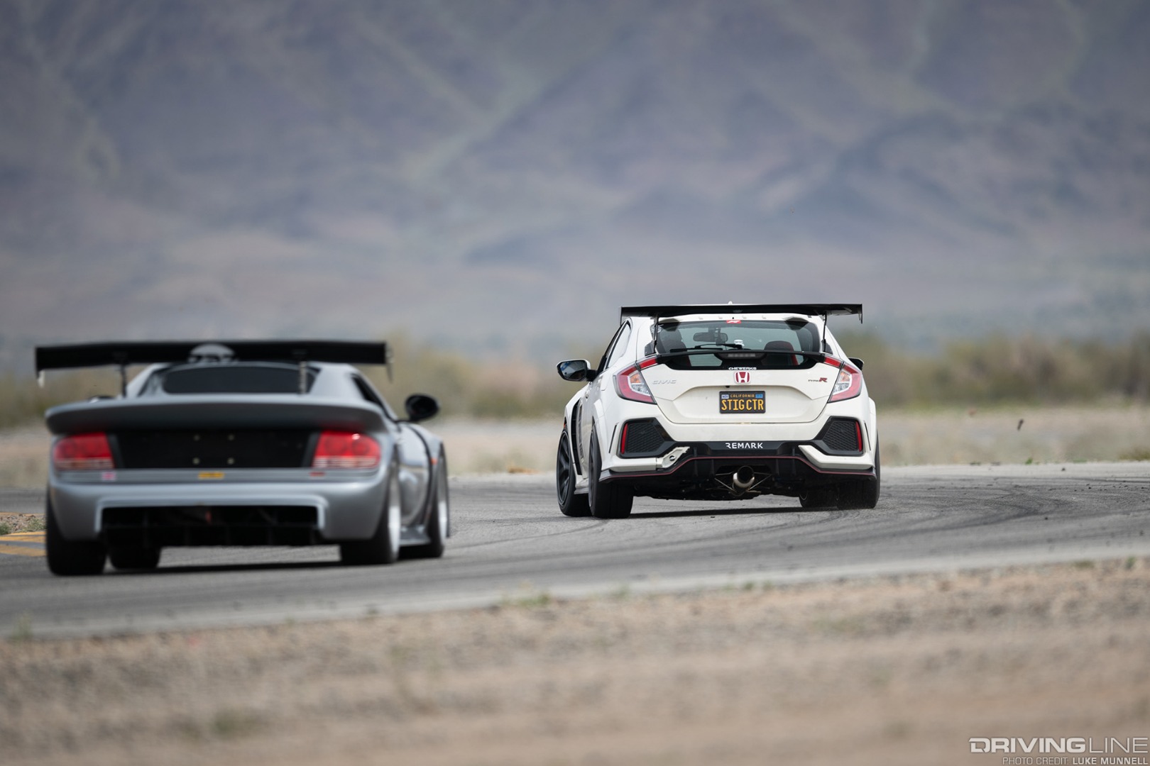 VTEC Club 2019 round 1 Chuckwalla Valley Raceway - white FK8 Honda Civic Type R