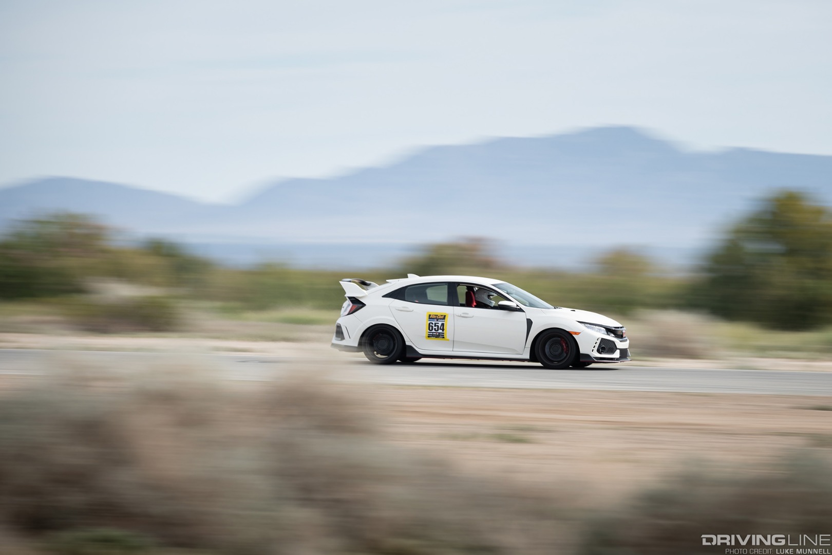 VTEC Club 2019 round 1 Chuckwalla Valley Raceway white FK8 Honda Civic Type R