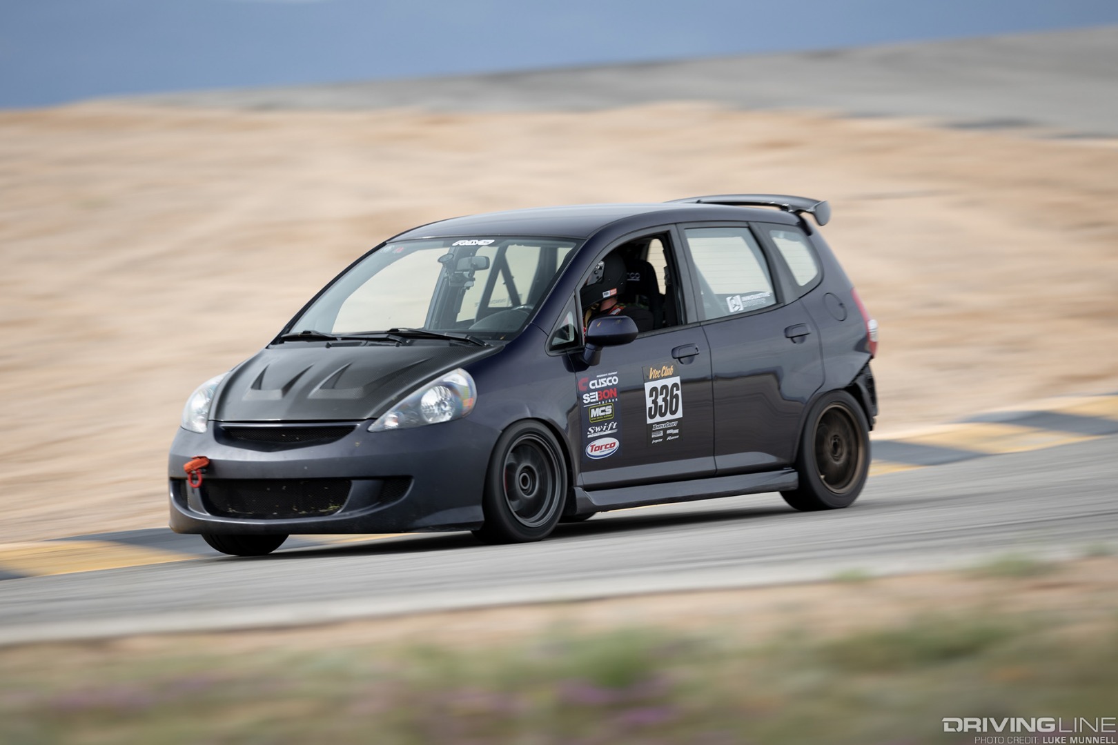 VTEC Club 2019 round 1 Chuckwalla Valley Raceway black Honda Fit