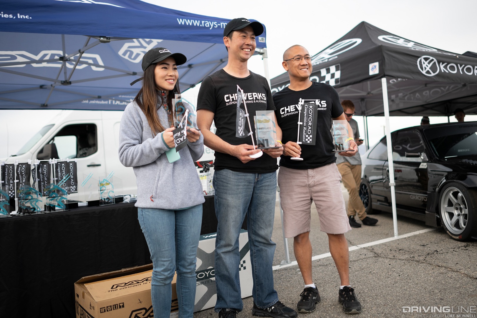 VTEC Club 2019 round 1 Chuckwalla Valley Raceway winners podium