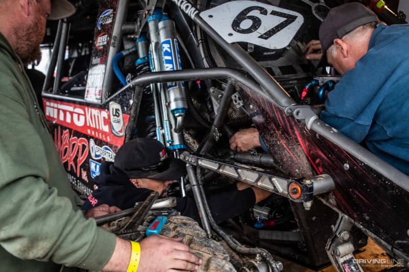 Fixing Loren Healy's Car at the 2019 Ultra4 MetalCloak Stampede