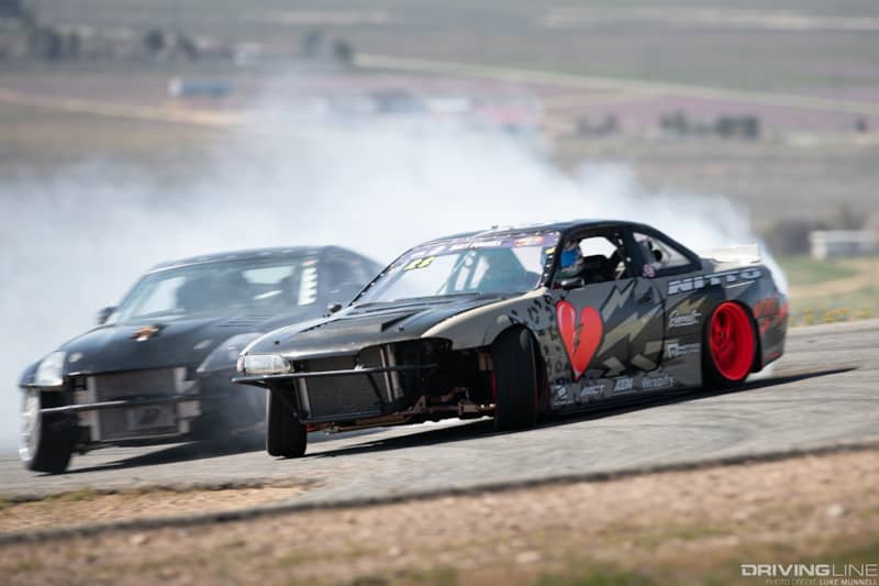 Jimmy Up Matsuri Nitto Tire Matt Powers S14 NIssan 240SX tandem drift