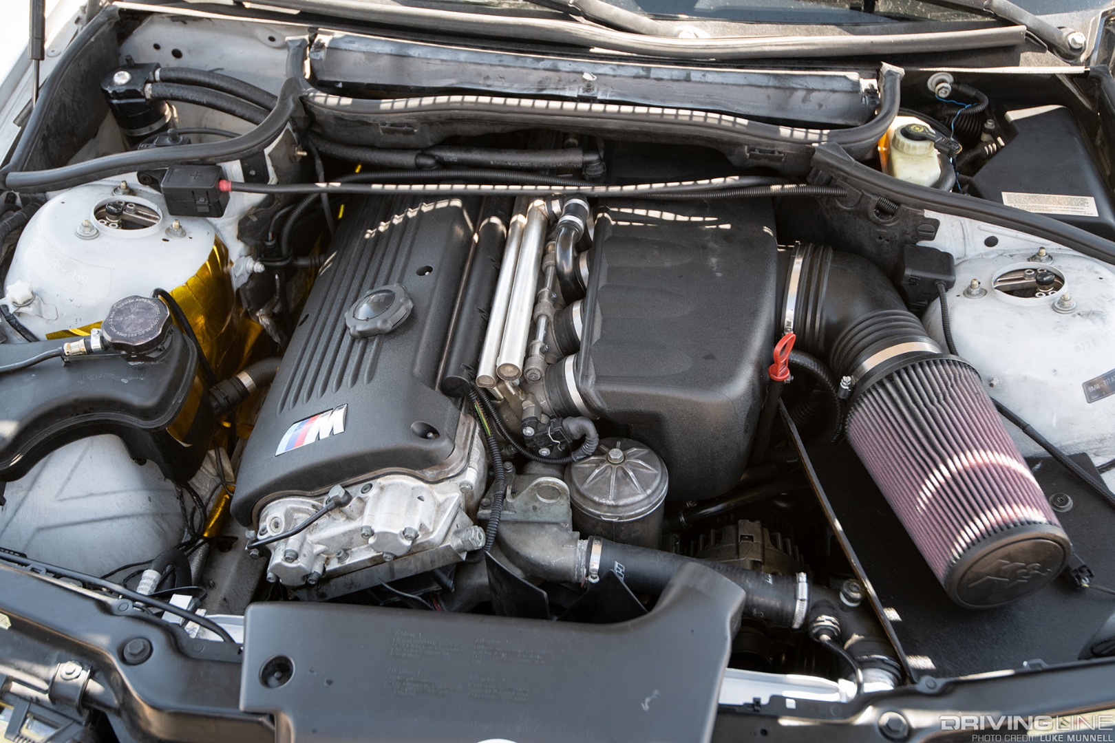 Jimmy Up Matsuri George Krapivko S54 swapped E46 BMW 330i engine bay