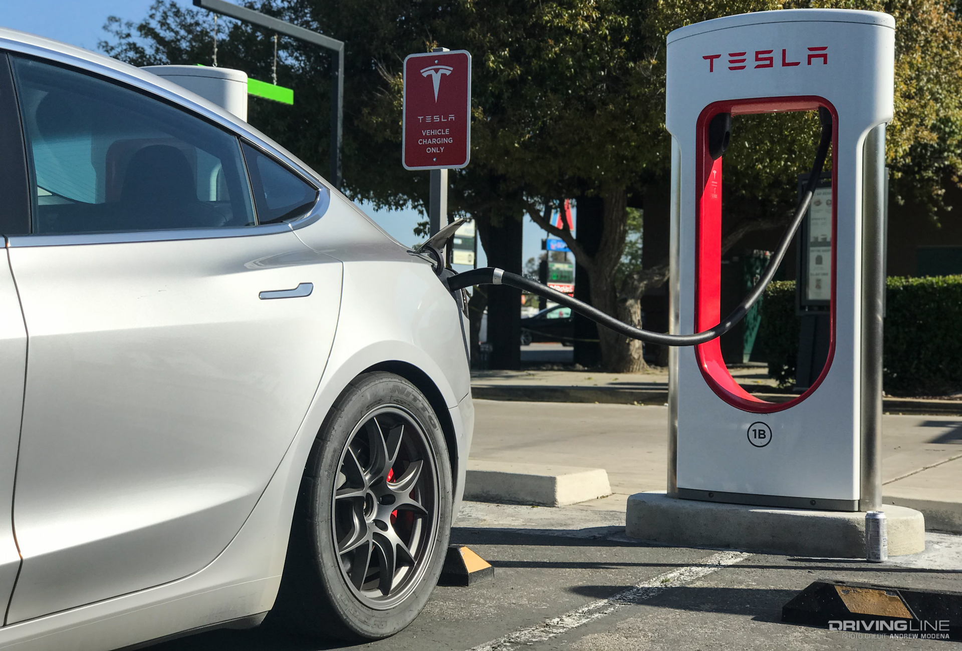 Tesla Model 3 on Nitto Tire NT05 Supercharging Tesla Corsa